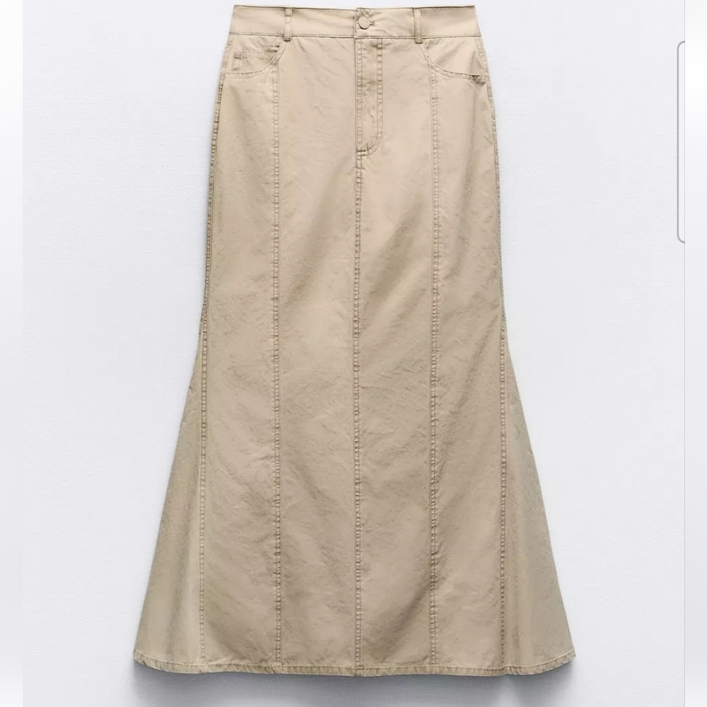 Zara Washed Effect Denim Women's Skirt - Picture 2 of 2